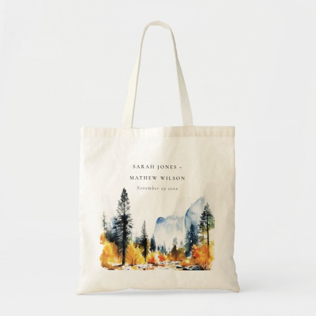 Bolsa Tote Casamento de Paisagem de Inverno no Rio das Montan (Frente)