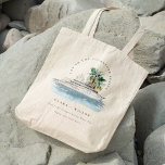 Bolsa Tote Casamento de paisagens do navio de cruzeiro Dusky<br><div class="desc">Dusky Cruise Ship Palm Seascape Coleção de Tema.- É um script elegante de aquarela Ilustração de navio de cruzeiro com palma e verde, perfeita para seu casamento e festas de cruzeiro costeiro. É muito fácil personalizar, com seus detalhes pessoais. Se você precisar de outro produto ou personalização correspondente, por gentileza,...</div>