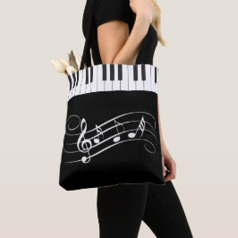 Bolsa Tote Casamento de Piano Keys, Músicos Criativos