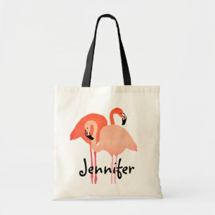 Bolsa Tote Casamento de Praia Rosa Flamingos