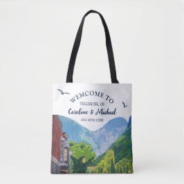 Bolsa Tote Casamento de Watercolor Telluride Colorado, Colora