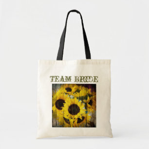 Bolsa Tote casamento do país ocidental com lenha amarela