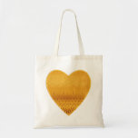 Bolsa Tote Casamento Dourado com a Glitter<br><div class="desc">Esta é uma bela sacola de tote para amantes com a imagem de coração dourado para o casamento e qualquer outra ocasião. Até pode ser personalizado com seu nome ou logotipo.</div>