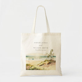 Bolsa Tote Casamento Elegante Dusky Coastal Beach Sun Seascap