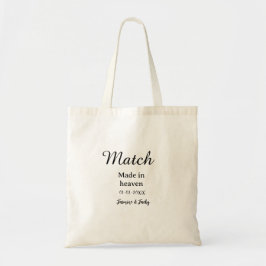 Bolsa Tote Casamento feito no céu adicionar nome data caligra