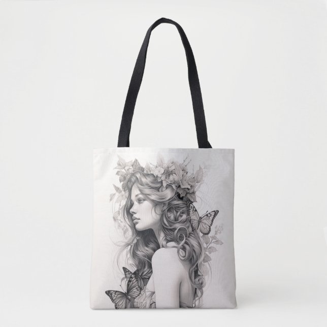 Bolsa Tote Casamento Flamental de Ivory, personalizado (Frente)