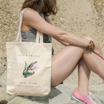Bolsa Tote Casamento Floral De Folha Tropical Mínima Chic Ros<br><div class="desc">Para qualquer outra personalização ou qualquer outro item correspondente,  entre em contato comigo em yellowfebstudio@gmail.com</div>