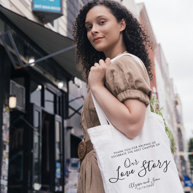 Bolsa Tote Casamento Fotográfico de Nossas Estórias de Amor F (Criador carregado)