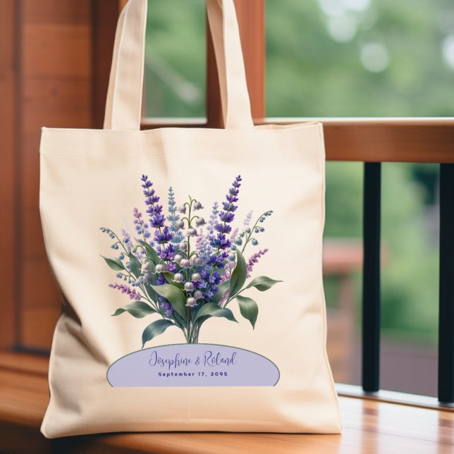 Bolsa Tote Casamento Lavanda Lírio-do-Vale (Criador carregado)