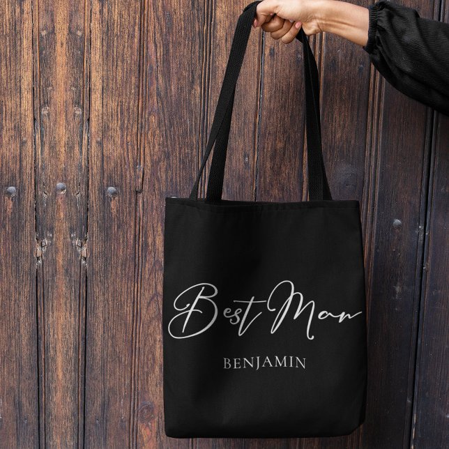 Bolsa Tote Casamento Mínimo Personalizado Da Chic (Criador carregado)
