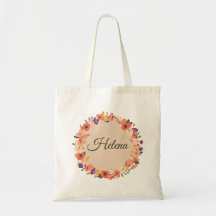 Bolsa Tote Casamento no Jardim Floral/Chá de Noiva