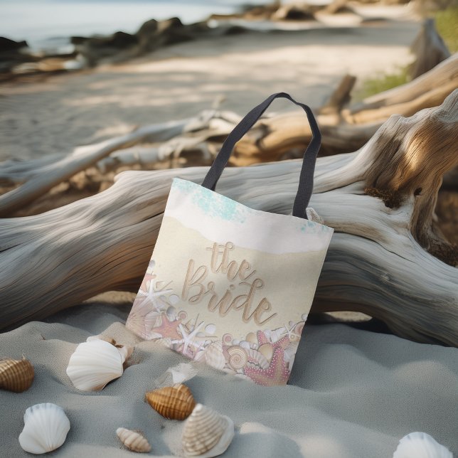 Bolsa Tote Casamento Node Summer Sea Prafish conchas do mar d (Criador carregado)