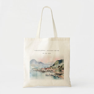 Bolsa Tote Casamento Paisagem Aquarela Kauai Hawaii