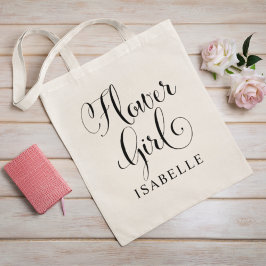 Bolsa Tote Casamento Personalizado de Script Preto para Rapar