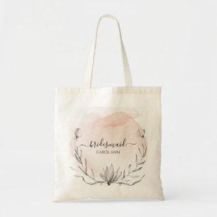 Bolsa Tote Casamento Personalizado Rosa Enrubescida