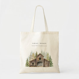 Bolsa Tote Casamento Rustic Elegant Pine Woods Forest