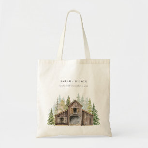 Bolsa Tote Casamento Rustic Elegant Pine Woods Forest