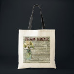 Bolsa Tote casamento rústico de pedras florais<br><div class="desc">convites para o casamento de mason floral rustic country,  guarde a data RSVP,  obrigado cartas e favores de casamento</div>