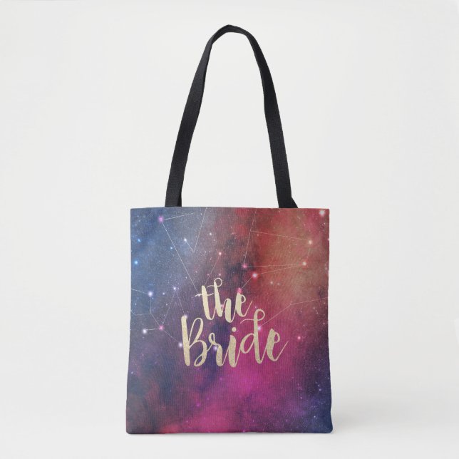Bolsa Tote Casamento traz magníficas constelações da Nebula n (Frente)