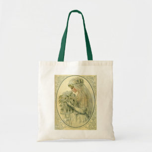 Bolsa Tote Casamento vintage, retrato nupcial da noiva do