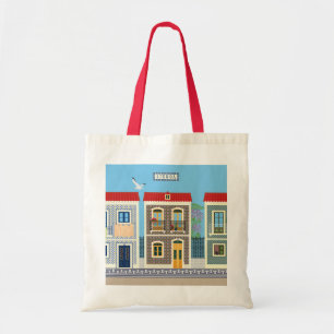 Bolsa Tote Casas bonitas em português com azulejos ou azulejo