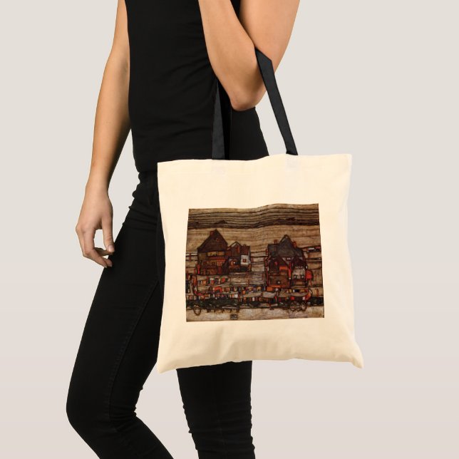 Bolsa Tote Casas com Lavandaria (Seeburg II) por Egon Schiele (Frente (produto))