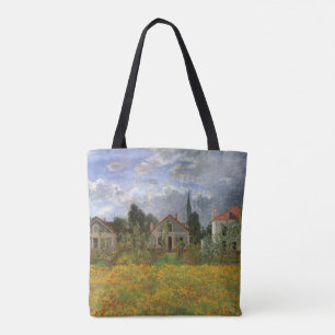 Bolsa Tote Casas em Argenteuil de Claude Monet, Arte Antigo