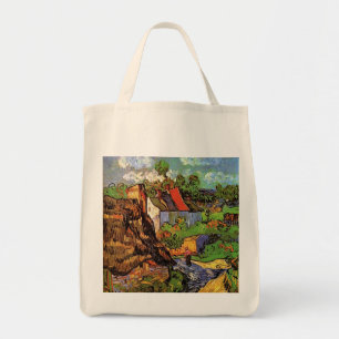 Bolsa Tote Casas em Auvers, Vincent van Gogh. Aldeia