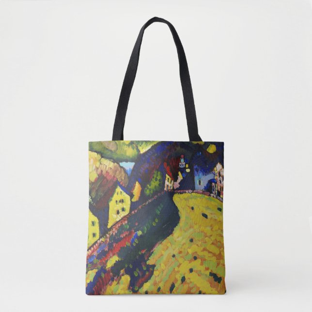 Bolsa Tote Casas em Murnau por Wassily Kandinsky (Frente)