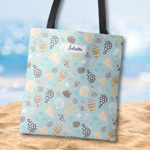 Bolsa Tote Casca de conchas com padrão Elegante