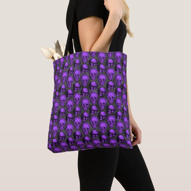 Bolsa Tote Cascas de roxo e de girassol, Design 1 (Close Up)
