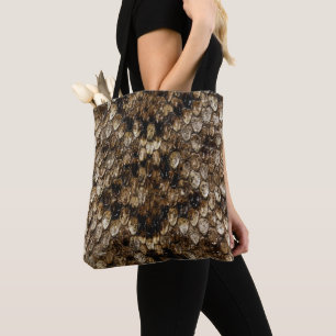 Bolsa Tote Cascavel Snakeskin do falso