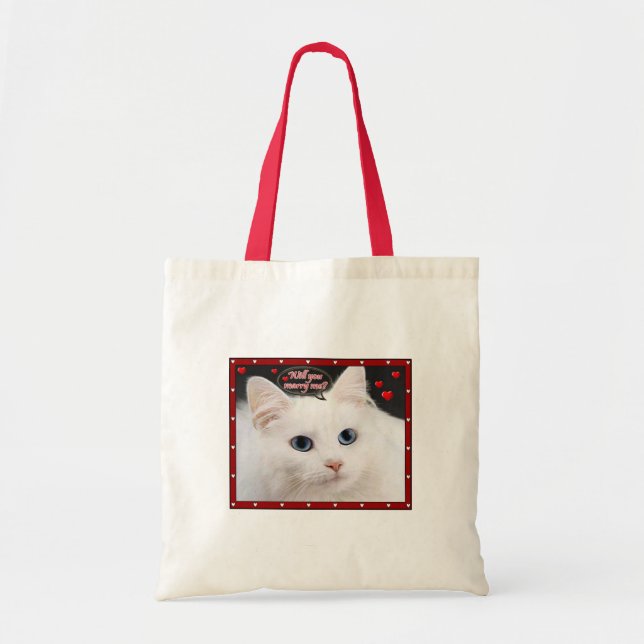 Bolsa Tote Case-me gatinho em uma sacola pequena (Frente)