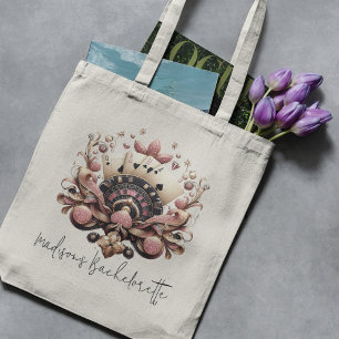 Bolsa Tote Casino e Foto Personalizados da Bachelorette de La