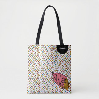 Bolsa Tote Casquinha de Sorvete de Morango icecreamliciouS-No