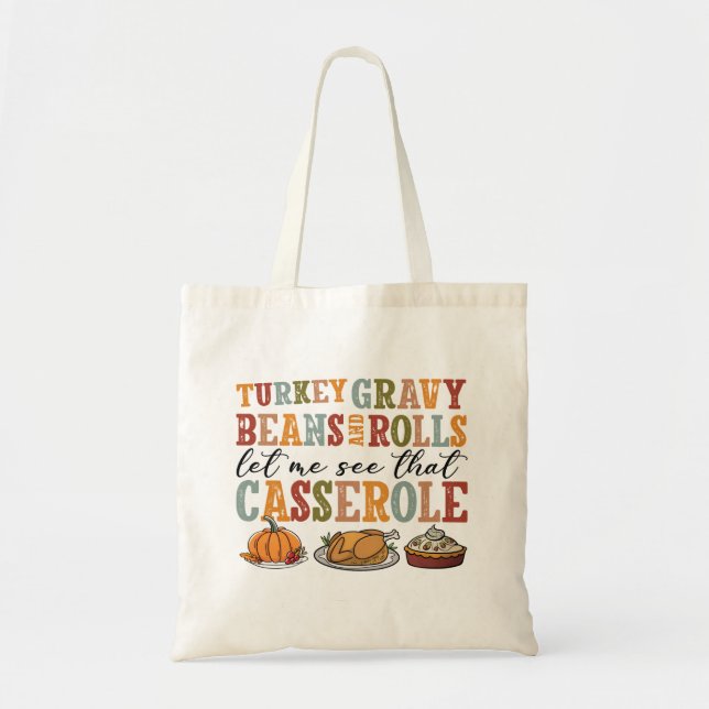 Bolsa Tote Casserole do Dia de Ação de Graças (Frente)