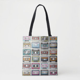 Bolsa Tote Cassete de Música Retroativa: Ícone Nostálgico