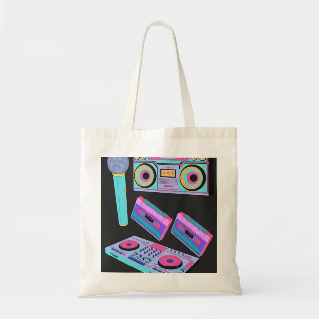 BOLSA TOTE CASSETTE , AUDIO STYLE TEMPLATE (Frente)