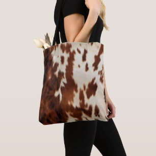 Bolsa Tote Castanho-Cream-Southwest Cowhide