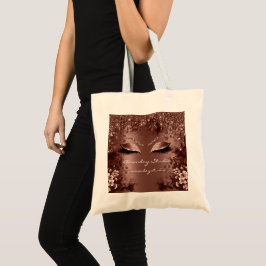 Bolsa Tote Castanho Floral Olhos Brilhantes Dobras De Casamen