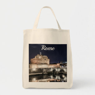 Bolsa Tote Castel Sant Angelo à noite em Roma
