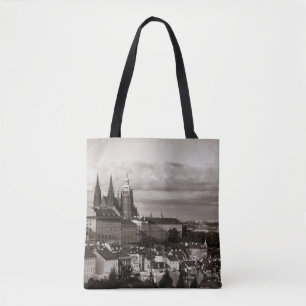Bolsa Tote Castelo de Praga com Catedral Santo Vitus em Tchec