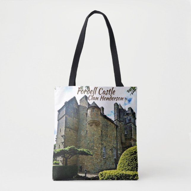 Bolsa Tote Castelo Fordell do Clã Escocês Henderson (Frente)