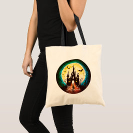 Bolsa Tote Castle Haunted Happy Halloween Creepy