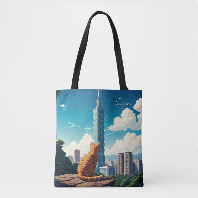 Bolsa Tote Cat em Taipei 101 Taiwan (Frente)