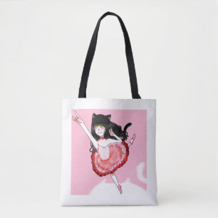 Bolsa Tote Cat Girl Ballerina