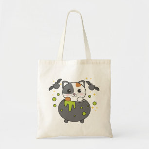 Bolsa Tote Cat Happy Halloween Cauldron Bat Tote Bag