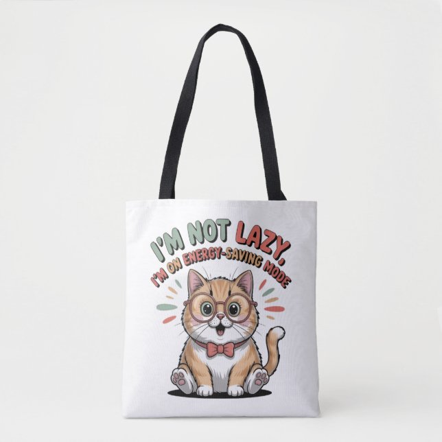 Bolsa Tote Cat in Energy Saving Mode (Frente)