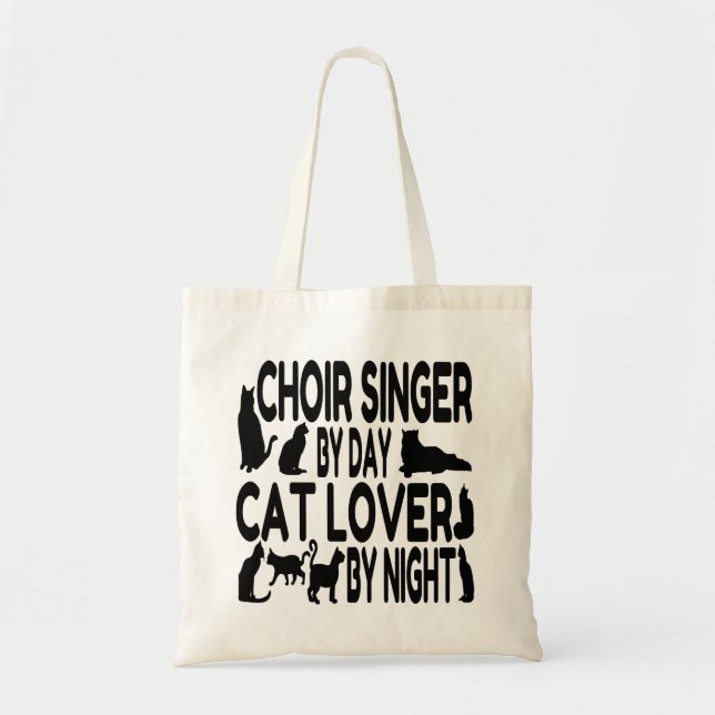 Bolsa Tote Cat Lover Choir Singer (Frente)