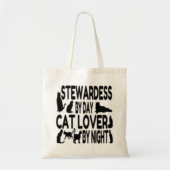 Bolsa Tote Cat Lover Stewardese (Frente)
